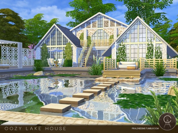  The Sims Resource: Cozy Lake House by Pralinesims