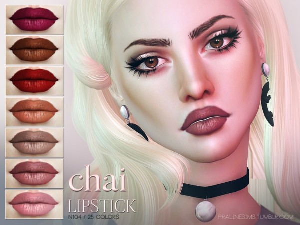  The Sims Resource: Chai Lipstick N104 by Pralinesims
