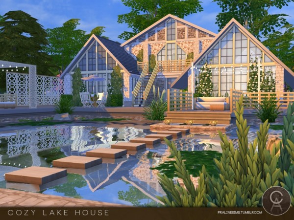  The Sims Resource: Cozy Lake House by Pralinesims