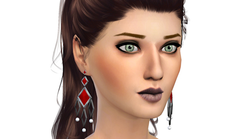  La Luna Rossa Sims: Long Earrings