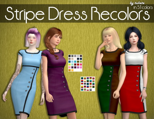  Tukete: Get Together Stripe Dress Recolors