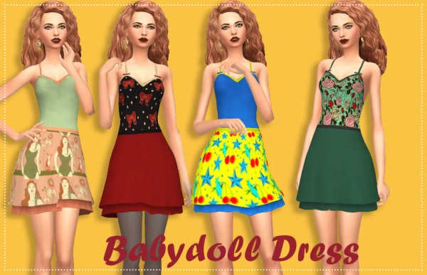  Simsworkshop: Babydoll Dress by Annabellee25