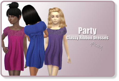  Xmisakix sims: Classy Ribbon Dress and Preteen Glamour Dresses