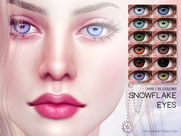  The Sims Resource: Snowflake Eyes N113 by Pralinesims