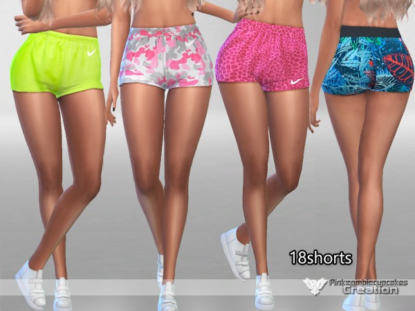  The Sims Resource: Sporty Shorts Pack by Pinkzombiecupcakes
