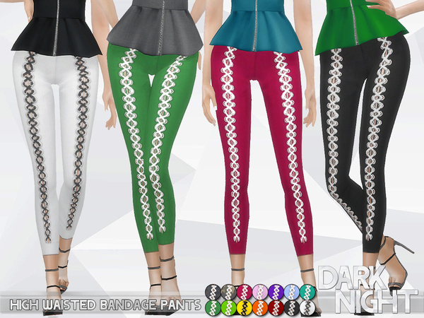  The Sims Resource: High Waisted Bandage Pants by DarkNighT