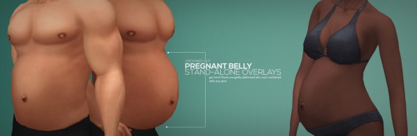  Simsworkshop: Xld Sims Pregnant Belly Overlay