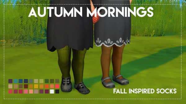  Simsworkshop: Autumn Mornings Socks   For Toddlers
