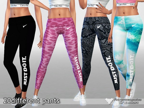  The Sims Resource: Athletic Pants Collection 011 by Pinkzombiecupcakes