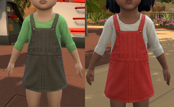  Mod The Sims: Overall Dress for Toddlers by VentusMatt