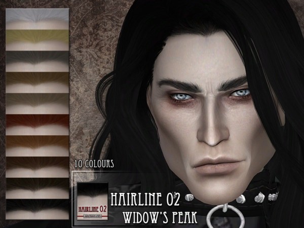  The Sims Resource: Hairline 02   Widows Peak by RemusSirion