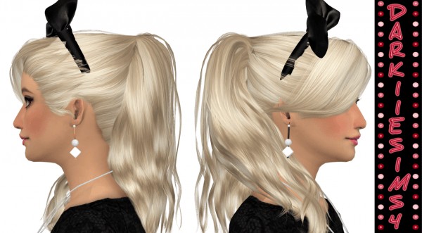  Darkiie Sims 4: Bow hairstyle
