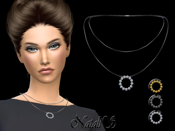  The Sims Resource: NataliS Crystal hoop pendant