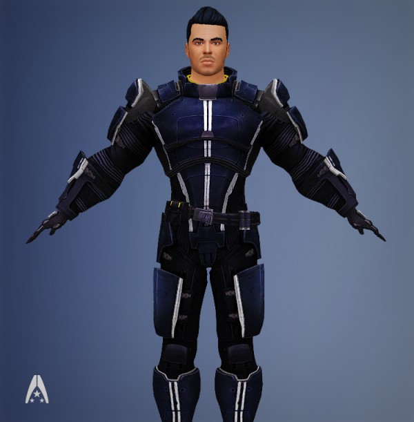  Simsworkshop: Xld Sims Mass Effect Armor   Kaidan Systems Alliance Male Armors