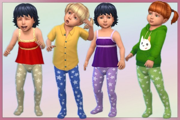  Blackys Sims 4 Zoo: Tights star for toddlers by Cappu