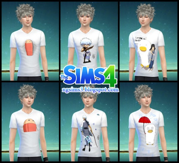  NG Sims 3: 7 Gintama T Shirt