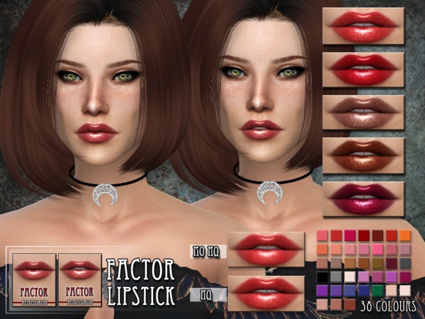  The Sims Resource: Factor Lipstick by RemusSirion