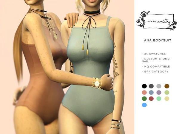  The Sims Resource: Ana Bodysuit by serenity cc