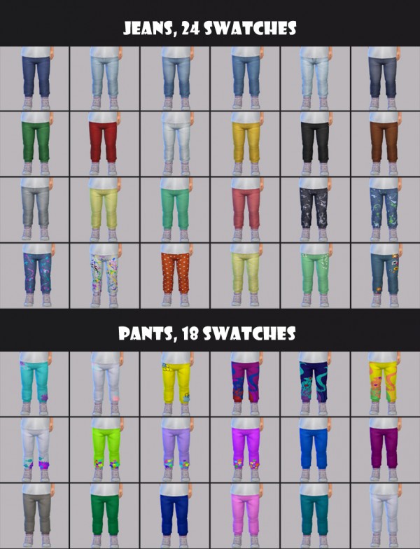  Simsworkshop: Toddlers Pants and Jeans Sets by maimouth