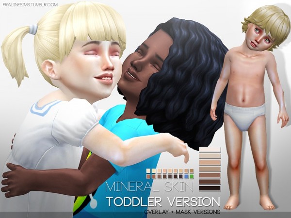  The Sims Resource: Mineral Skin toddler version by Pralinesims