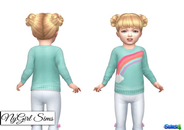  NY Girl Sims: Ribbed Graphic Sweater