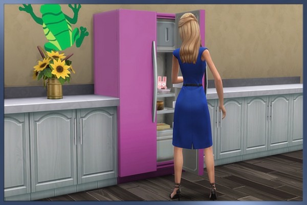  Blackys Sims 4 Zoo: Mesh refrigerator big by Cappu
