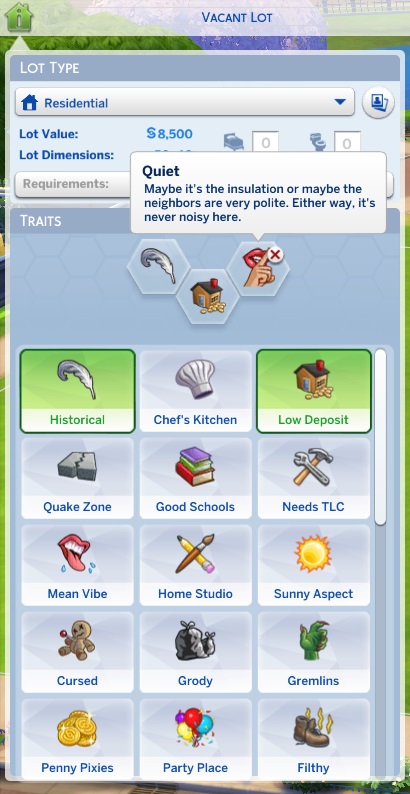  Mod The Sims: Unlocked Lot Traits by Dorsal Axe