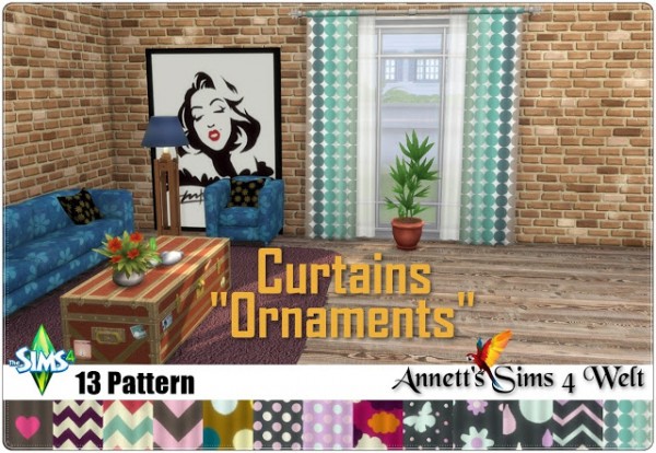  Annett`s Sims 4 Welt: Curtains Ornaments