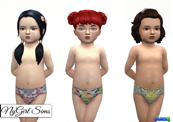  NY Girl Sims: Girls Printed Cloth Diaper
