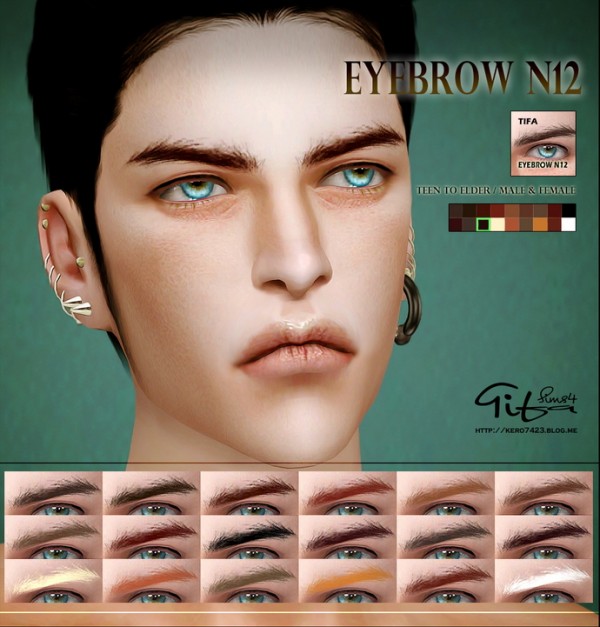  Tifa Sims: Eyebrows N12