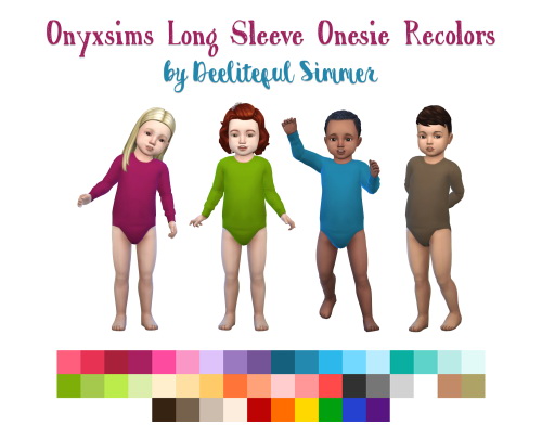  Deelitefulsimmer: Onesie long sleeve recolors