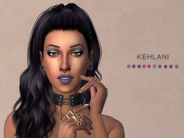  The Sims Resource: Kehlani Lipstick PURPLES by Christopher067