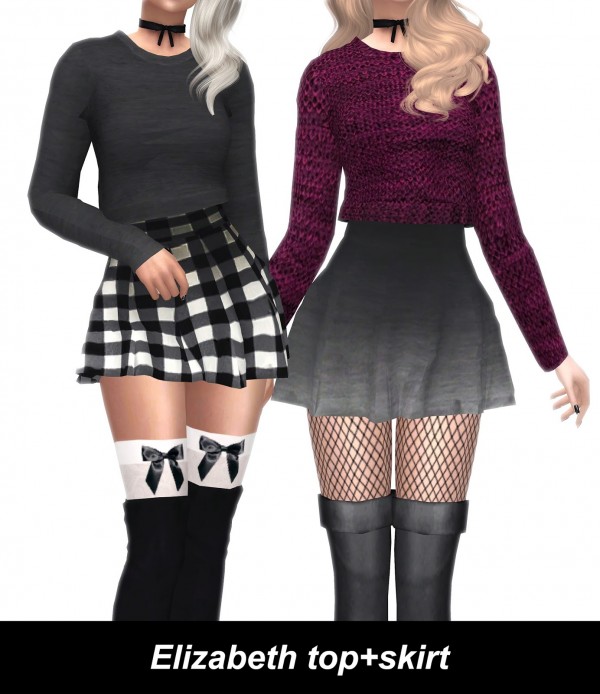  Kenzar Sims: Elizabeth top and skirt