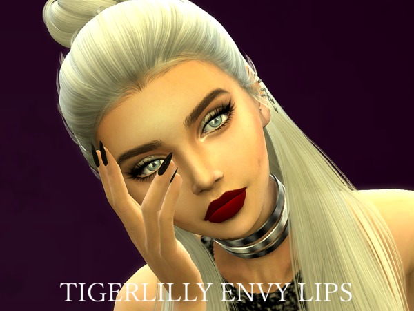  The Sims Resource: Envy Lips by tigerlillyyyy