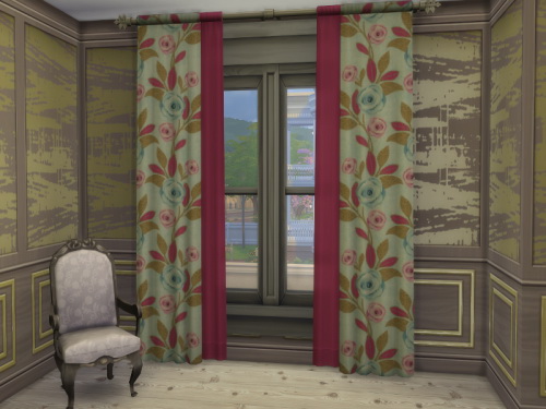  Chillis Sims: Flowerful Curtains 2