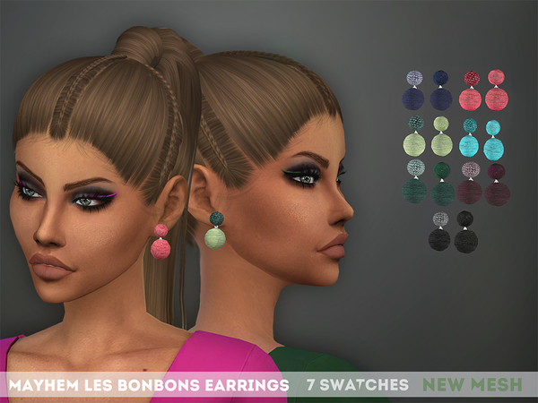  The Sims Resource: Les Bonbons Earrings by mayhem sims