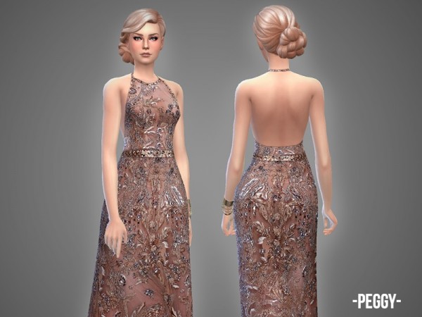  The Sims Resource: Peggy   gown by April