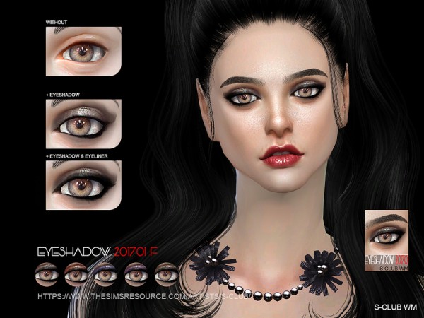  The Sims Resource: Eyeshadow F201701 by S Club