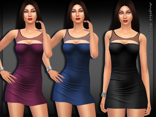  The Sims Resource: Angelie Dress by Saliwa