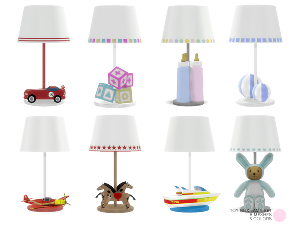  The Sims Resource: Toy Box Lamp Set by DOT