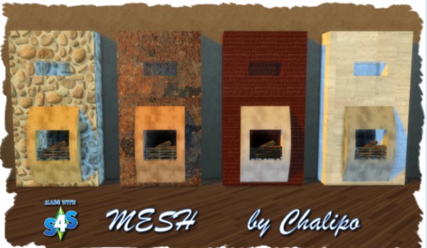  All4Sims: Fireplace metal by Chalipo