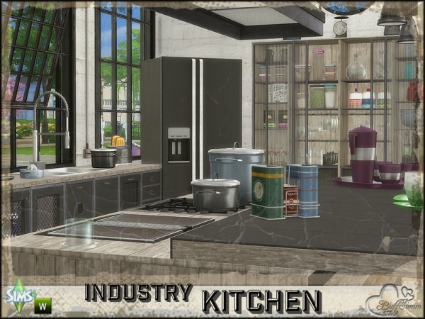  The Sims Resource: Industry Kitchen by BuffSumm