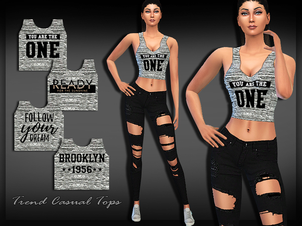  The Sims Resource: Trend Casual Tops by Saliwa