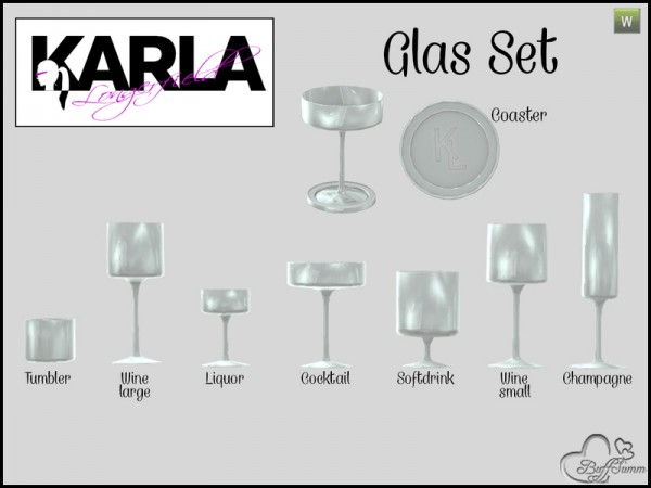  The Sims Resource: Glasses Set KL Coaster by BuffSumm
