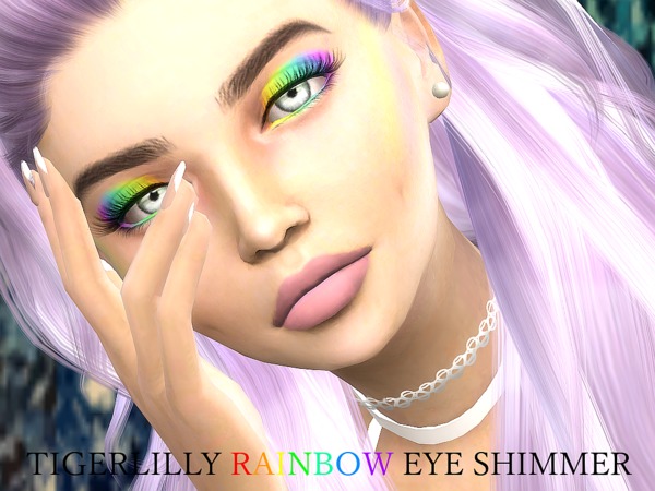  The Sims Resource: Rainbow Eye Shimmer by tigerlillyyyy