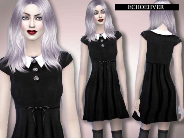 The Sims Resource: Vampire Doll Dress by Echoehver