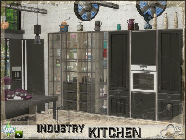  The Sims Resource: Industry Kitchen by BuffSumm