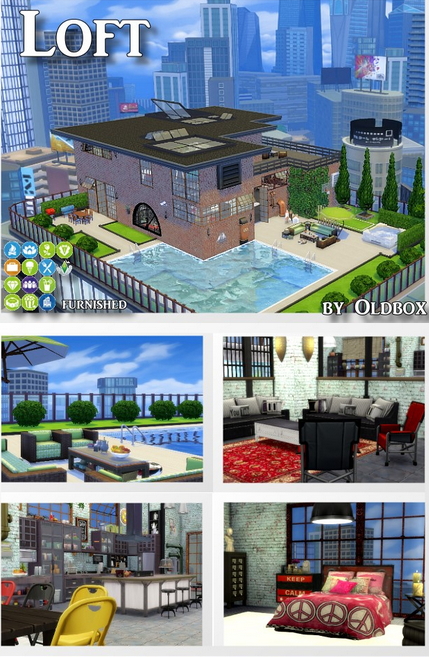  All4Sims: Penthouse by Oldbox