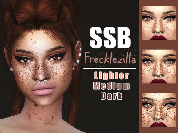  The Sims Resource: Frecklezilla Face and Body Freckles by SavageSimBaby