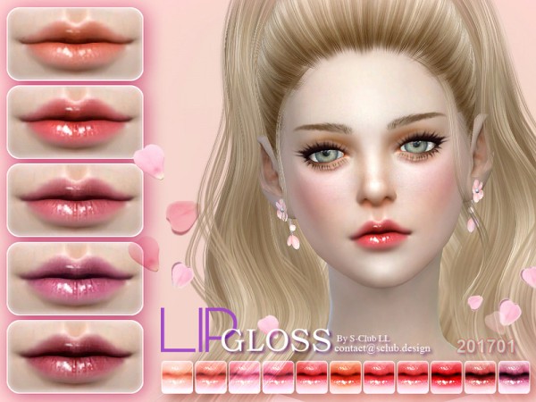  The Sims Resource: Lipgloss 201701 by S Club